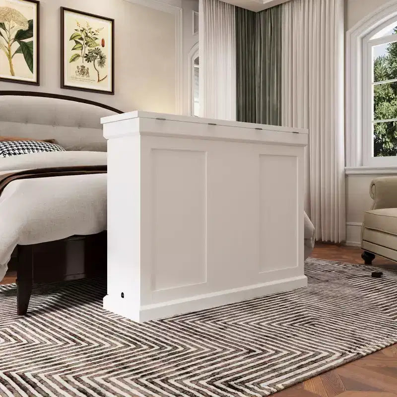 Estación de juegos Famapy Smart Lift, altura ajustable, control inteligente/orificios dobles para gestión de cables, ideal para pantallas de 50 pulgadas en salas de juegos/entretenimiento en el hogar