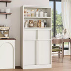 Armario de baño con puertas y cajones, armario de almacenamiento de pie, armario organizador alto para baño, sala de estar, cocina, despensa