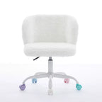 Silla de oficina Okak Velvet, silla de escritorio con base metálica dorada, silla giratoria con altura ajustable para oficina, hogar