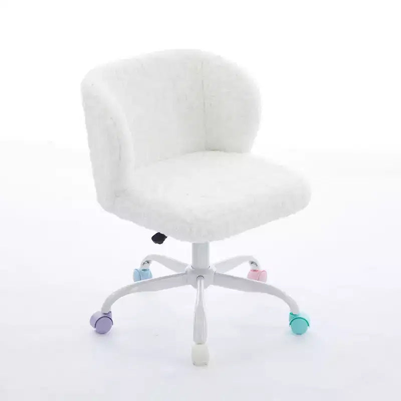 Silla de oficina Okak Velvet, silla de escritorio con base metálica dorada, silla giratoria con altura ajustable para oficina, hogar