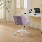 Silla de oficina Okak Velvet, silla de escritorio con base metálica dorada, silla giratoria con altura ajustable para oficina, hogar