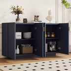 Aparador espacioso Okak, aparador con 4 puertas y 4 estantes, mueble de almacenamiento para sala de estar, comedor, cocina