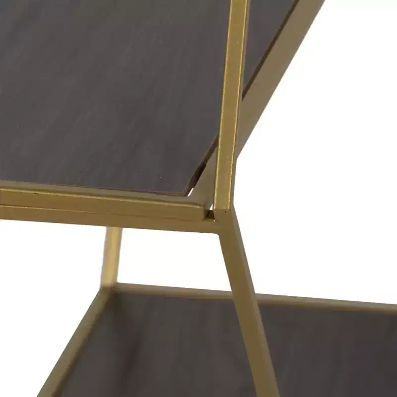 Estantes hexagonales de pared modernos para decoración del hogar - Madera con marco de metal Organizador de almacenamiento para exhibición de oficina - Juego de 3, 22, 21, 19