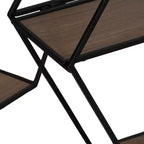 Estantes hexagonales de pared modernos para decoración del hogar - Madera con marco de metal Organizador de almacenamiento para exhibición de oficina - Juego de 3, 22, 21, 19