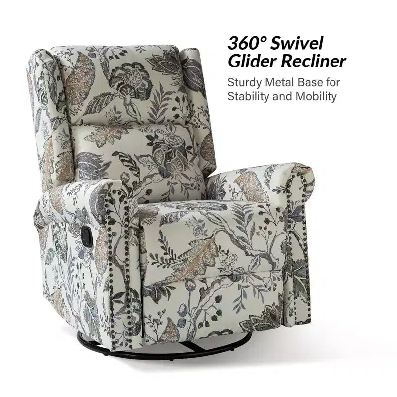 Sillón reclinable giratorio manual Helmut|HULALA HOME