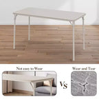 COZONY Mesa Plegable 47, Mesa de Juegos Portátil de Alta Resistencia con Tablero de Cuero Sintético y Patas Metálicas, Sin Ensamblaje, Uso Interior y Exterior, Solo Mesa