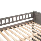 Litera matrimonial con nido, litera de madera de tamaño matrimonial para niños y adolescentes