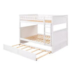 Litera matrimonial con nido, litera de madera de tamaño matrimonial para niños y adolescentes