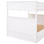 Litera matrimonial con nido, litera de madera de tamaño matrimonial para niños y adolescentes