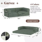 Sofá Cama Convertible, Sofá Cama de Pana con Esponja de Alta Densidad, Sofá Cama Modular para Sala de Estar, Salón o Estudio