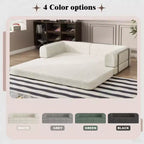 Sofá Cama Convertible, Sofá Cama de Pana con Esponja de Alta Densidad, Sofá Cama Modular para Sala de Estar, Salón o Estudio