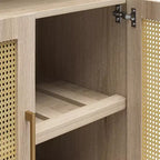 GDFStudio Jackson Armario de almacenamiento moderno con arco de 70 y 2 puertas