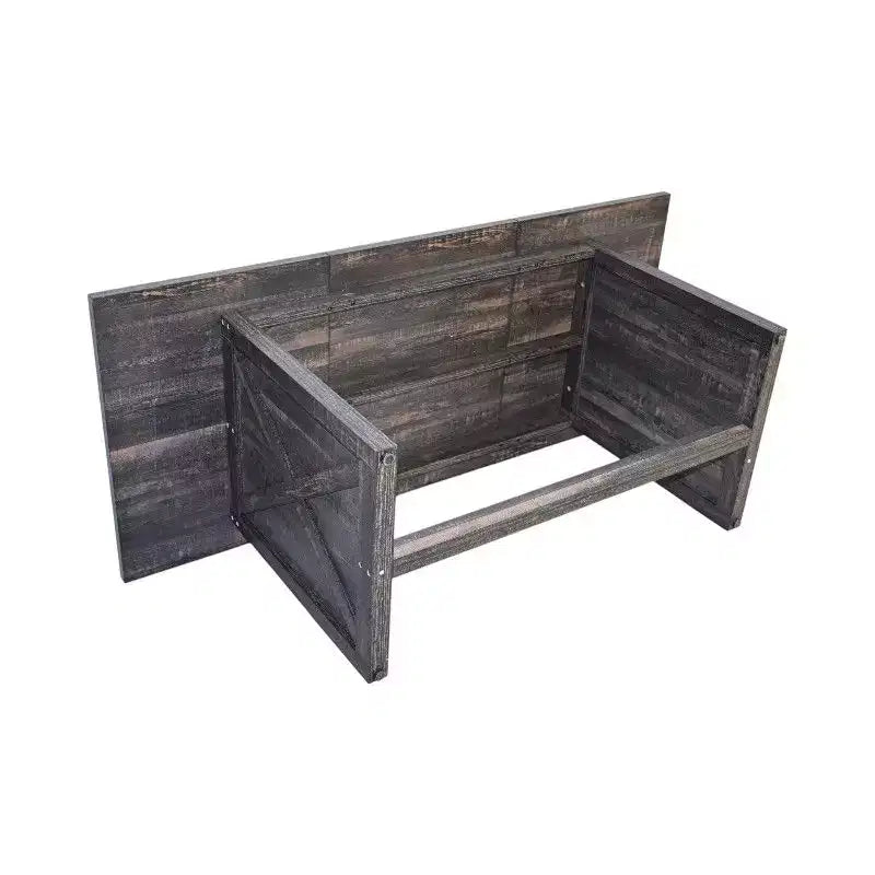 Mesa de comedor rectangular Homy Casa con base en X, estilo industrial de granja para comedor, madera negra