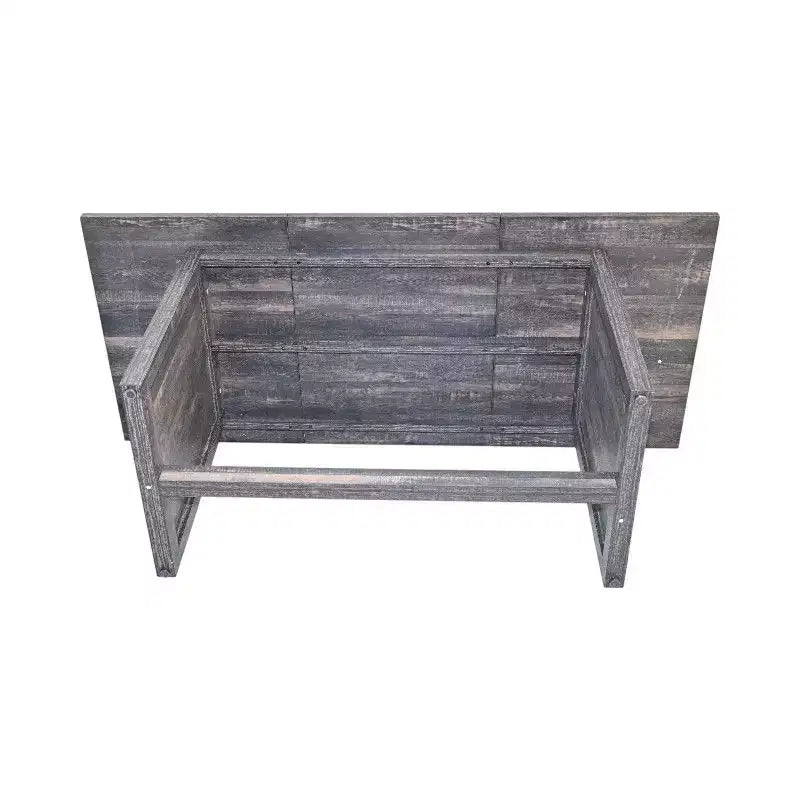 Mesa de comedor rectangular Homy Casa con base en X, estilo industrial de granja para comedor, madera negra