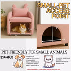 Sillón Okak Simple y Lindo con Orejas de Conejo y Escondite Incorporado para Gatos y Perros, Sillón Individual para Mascotas Ideal para Dormitorio, Sala de Estar
