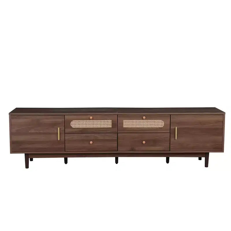 Mueble para TV para televisores de hasta 85 pulgadas, consola de TV rústica, mueble de TV con cajones, marrón - ModernLuxe