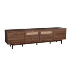 Mueble para TV para televisores de hasta 85 pulgadas, consola de TV rústica, mueble de TV con cajones, marrón - ModernLuxe