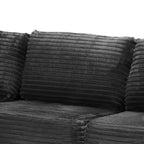 Dovelina Sofá Seccional Modular de Pana con 3 Asientos, Sofá Moderno y Cómodo Tapizado en Forma de L con Almohadas Suaves