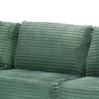 Dovelina Sofá Seccional Modular de Pana con 3 Asientos, Sofá Moderno y Cómodo Tapizado en Forma de L con Almohadas Suaves
