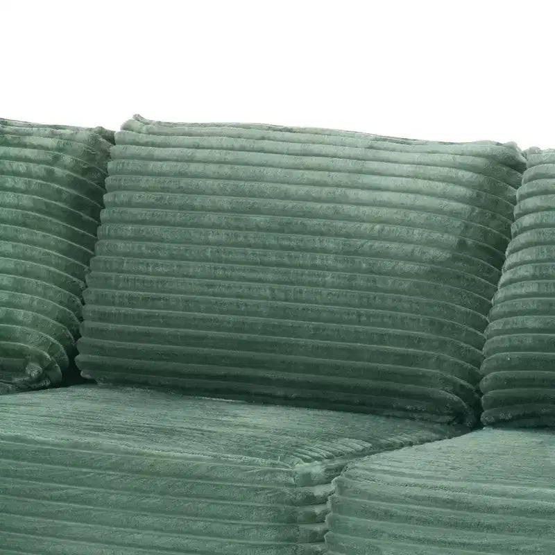 Dovelina Sofá Seccional Modular de Pana con 3 Asientos, Sofá Moderno y Cómodo Tapizado en Forma de L con Almohadas Suaves