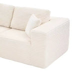 Dovelina Sofá Seccional Modular de Pana con 3 Asientos, Sofá Moderno y Cómodo Tapizado en Forma de L con Almohadas Suaves