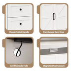 Aparador Buffet de 47" - Mesa de barra de café de madera con puertas de cierre suave y estante ajustable, Armario de despensa de café para cocina pequeña, Estudio