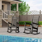 Mecedoras grandes de HDPE para exteriores, mecedoras resistentes para patio para todo tipo de clima, mecedoras duraderas para porche, patio delantero, terraza, jardín