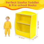 Estantería infantil - Organizador de almacenamiento de libros, Armario de almacenamiento de juguetes de doble capa para niños con compartimentos abiertos para dormitorio, habitación infantil, sala de juegos