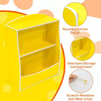 Estantería infantil - Organizador de almacenamiento de libros, Armario de almacenamiento de juguetes de doble capa para niños con compartimentos abiertos para dormitorio, habitación infantil, sala de juegos