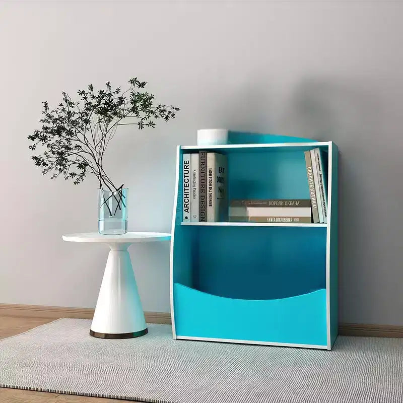 Estantería infantil - Organizador de almacenamiento de libros, Armario de almacenamiento de juguetes de doble capa para niños con compartimentos abiertos para dormitorio, habitación infantil, sala de juegos