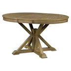 Mesa de comedor extensible retro Okak de 54 pulgadas, mesa plegable con hoja de 12 pulgadas, mesa redonda para comedor, sala de estar, cocina