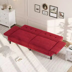 Sofá Cama Futón 89, Sofá Cama Convertible con Respaldo y Reposabrazos Ajustables, Sofá Cama Moderno para Sala de Estar, Dormitorio, Apartamentos