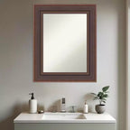 Espejo de pared de baño enmarcado Amanti Art Moab Brown Bronze sin bisel