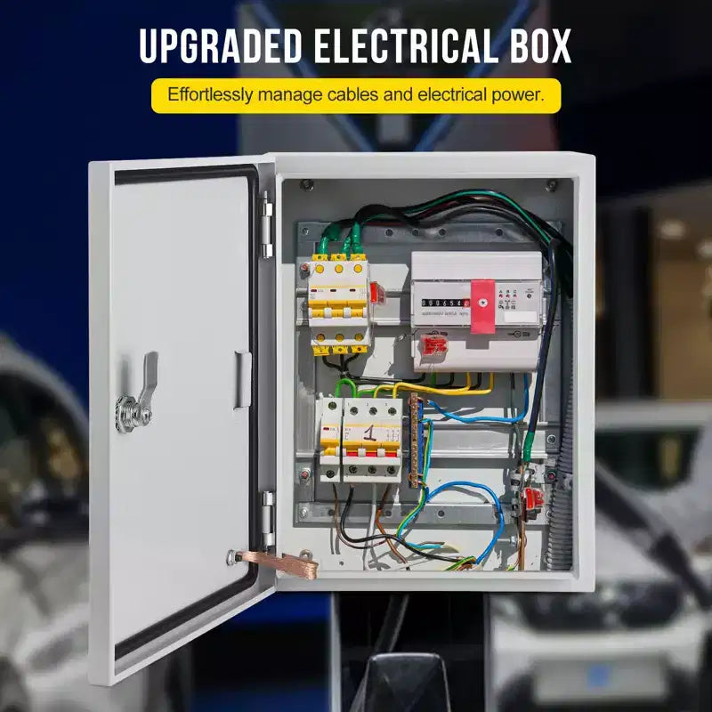 Caja Eléctrica de Acero Impermeable COZONY NEMA 4X, IP66 a prueba de polvo, Caja de Conexiones Eléctricas para Exterior/Interior, Caja de Conexiones con Cerradura