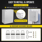 Caja Eléctrica de Acero Impermeable COZONY NEMA 4X, IP66 a prueba de polvo, Caja de Conexiones Eléctricas para Exterior/Interior, Caja de Conexiones con Cerradura
