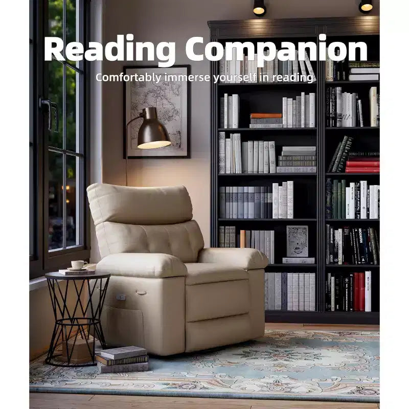 27 Sillón reclinable grande, mecedora giratoria 360 con calor y masaje (para sala de estar/dormitorio/cuarto de bebé)