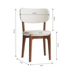 Okak Sillas de comedor sin brazos de estilo moderno para el hogar, para cocina, comedor, de cuero sintético tapizadas, juego de 2