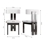 Okak Sillas de comedor sin brazos de estilo moderno para el hogar, para cocina, comedor, de cuero sintético tapizadas, juego de 2