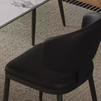 Okak Sillas de comedor sin brazos de estilo moderno para el hogar, para cocina, comedor, de cuero sintético tapizadas, juego de 2