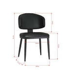 Okak Sillas de comedor sin brazos de estilo moderno para el hogar, para cocina, comedor, de cuero sintético tapizadas, juego de 2