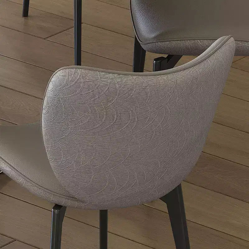 Okak Sillas de comedor sin brazos de estilo moderno para el hogar, para cocina, comedor, de cuero sintético tapizadas, juego de 2