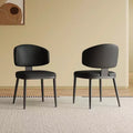 Okak Modern Style Armless Home Dining Chairs for Kitchen Dining Room,PU Leather Upholstered Seating Dining Chair Set of 2