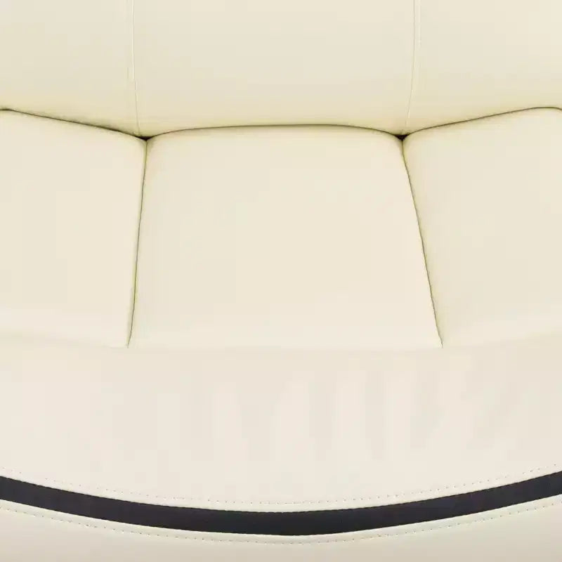 Sillón reclinable eléctrico MAYEERTY, sillón reclinable eléctrico de cuero regenerado con carga USB y respaldo ajustable para sala de estar, blanco roto