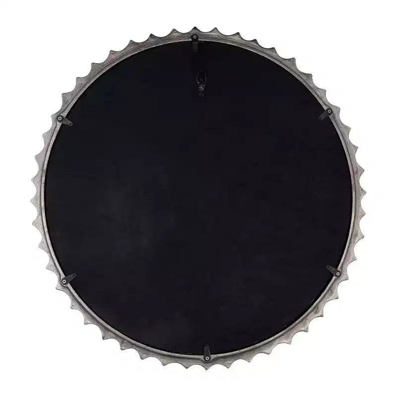 Espejo de pared redondo moderno con marco de metal decorativo - Espejo decorativo de vidrio para el hogar, la oficina, el dormitorio, la sala de estar - Acabado metálico - 29 Plata