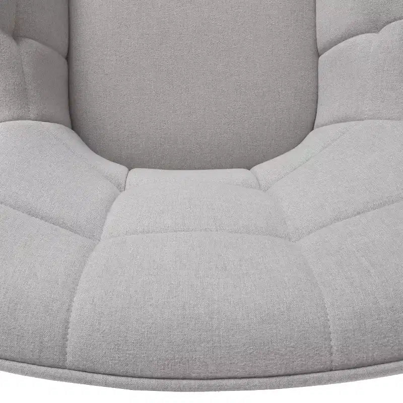 Sillón decorativo tapizado en tela, silla moderna de ocio para tocador con respaldo acolchado y cojín de asiento, sillón giratorio, silla auxiliar, gris