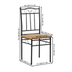 FurnitureR Juego de mesa de comedor de 7 piezas para 6 personas, mesa de cocina rectangular con 6 sillas de cuero PU de respaldo alto, cómodos juegos de mesa de comedor, haya