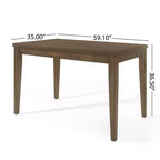 Mesa de comedor de altura de mostrador vintage Okak de 59.1 pulgadas con patas de madera, mesa de cocina con tablero grueso, mesa de centro para sala de estar, comedor