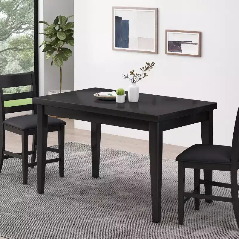 Mesa de comedor de altura de mostrador vintage Okak de 59.1 pulgadas con patas de madera, mesa de cocina con tablero grueso, mesa de centro para sala de estar, comedor