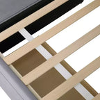 Cama de plataforma en forma de L Whisen Twin Size con almacenamiento envolvente y cajones, construcción robusta y duradera