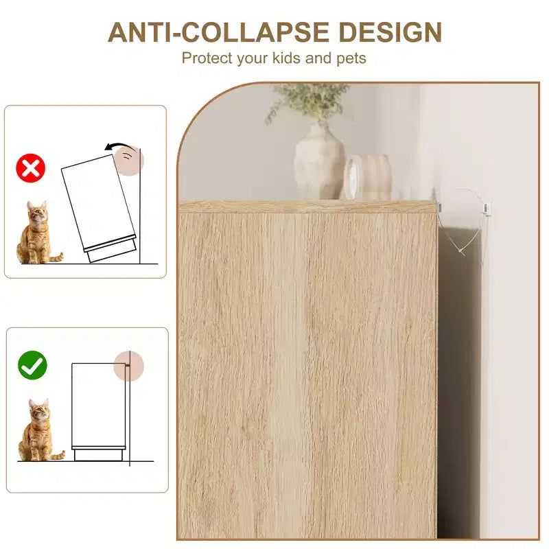 Cómoda de ratán con 6 cajones, 120 cm de ancho, roble natural, 6 cajones con tiradores metálicos y base de madera resistente para dormitorio, sala de estar, cuarto de bebé